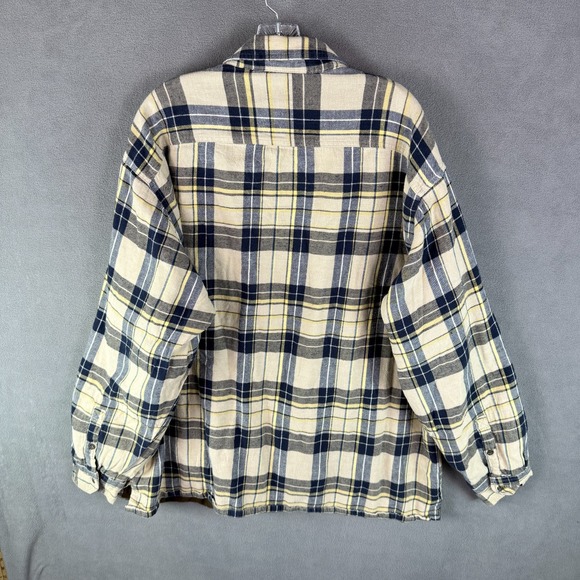 Vintage Covington Jacket Men's 2XL Fleece Lined Plaid Shacket Work Chore Coat - Picture 9 of 13